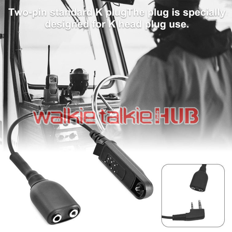 yan 2-Pin M Interface Walkie Talkie Audio Adapter for Baofeng BF-9700 BF-A58 BF-UV9R 