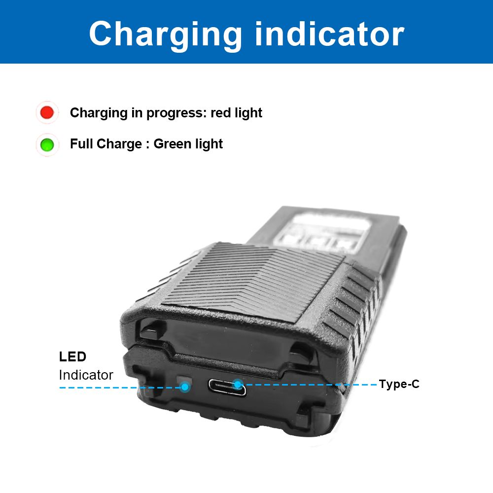 Baofeng UV5R with 3800mAh Extend Battery Speaker Microphone