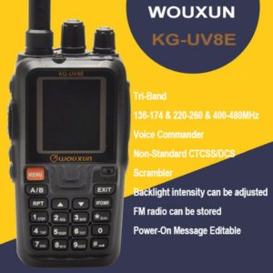 Wouxun KG-UV8E Tri Band Amateur 2M/220MHz/440MHz HT Transceiver