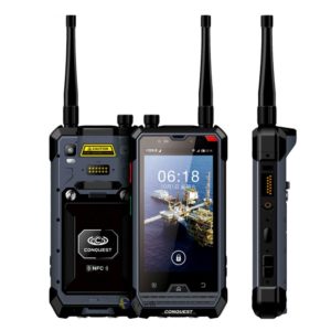 2018 DMR Phone IP68 Waterproof Shockproof Conquest S1 Android 4G Lte Poc Smartphone Digital Walkie Talkie RFID 2D Scanning
