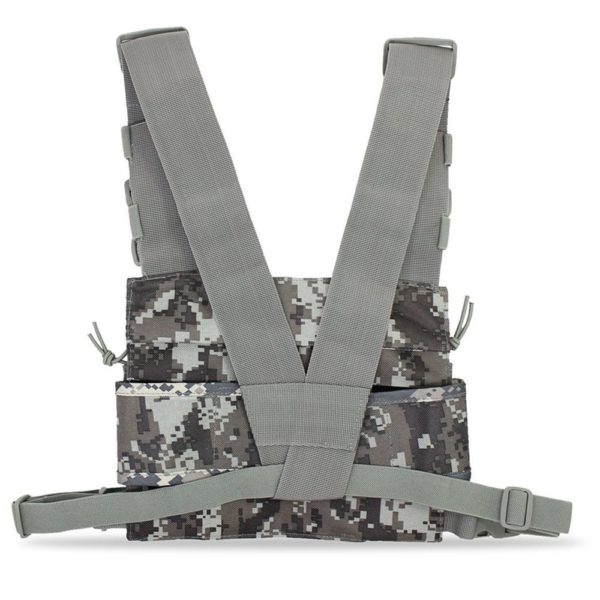 Camouflage Color Walkie Talkie Pouch Rescue Vest Chest Rig Bag Pocket Pack Holster - Image 2