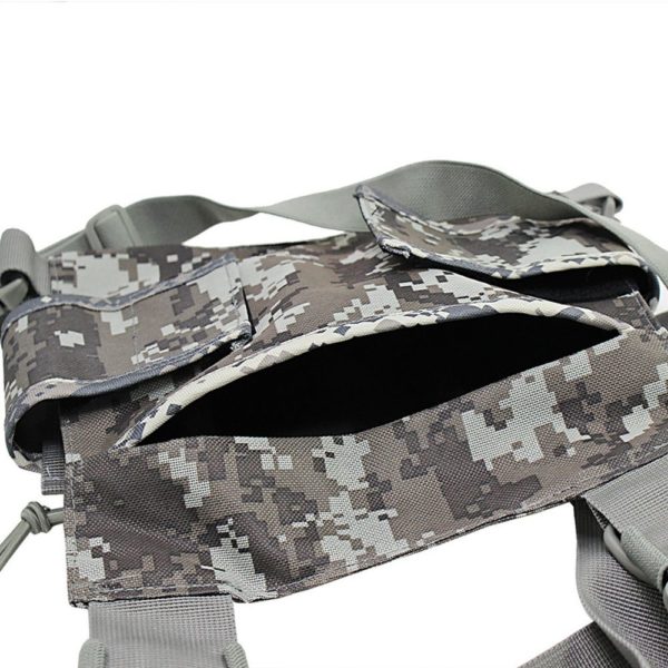Camouflage Color Walkie Talkie Pouch Rescue Vest Chest Rig Bag Pocket Pack Holster - Image 4