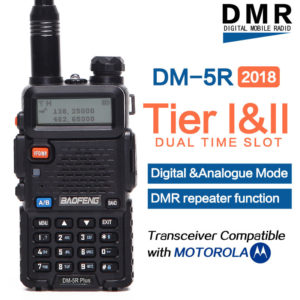 UPGRADED Baofeng DM-5R plus Dual Band Digital DMR Handheld Radio Compatible with Motorola
