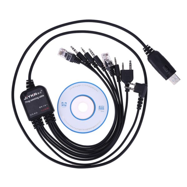 Multifunction 8 in 1 USB Programming Cable for Motorola Yaesu Icom Kenwood Baofeng Hytera Walkie Talkie