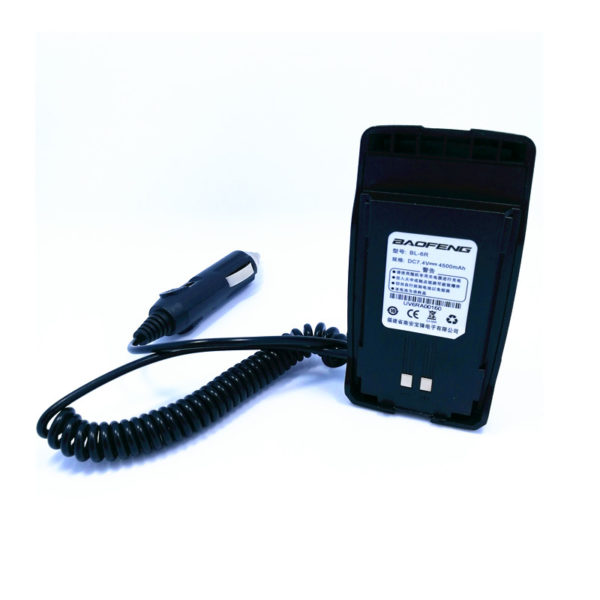 New Baofeng UV-6R UV6R PLUS Battery Eliminator Car Charger - Image 5