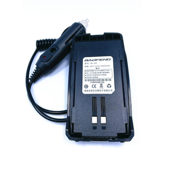 New Baofeng UV-6R UV6R PLUS Battery Eliminator Car Charger - Image 3