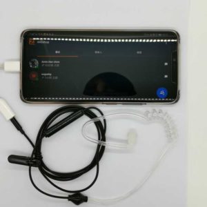 3.5mm plug Security Headset with PTT for Zello APP on Android IOS Smartphone