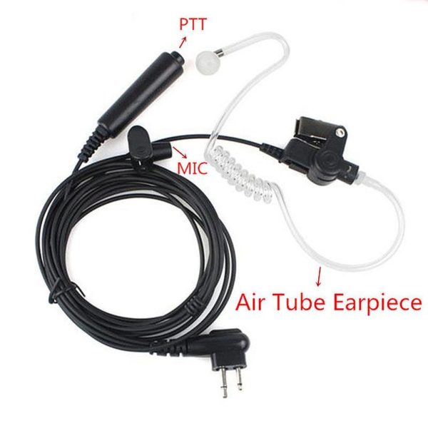 Motorola 2-pin M1 3-wire Security Headset Covert Acoustic Tube Earpiece