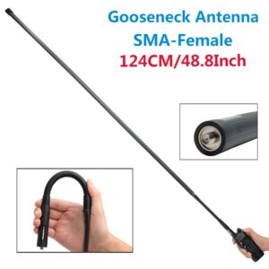 Baofeng Kenwood Walkie Talkie Gooseneck SMA-F Dual Band 48.8 Inch Foldable CS Tactical Antenna