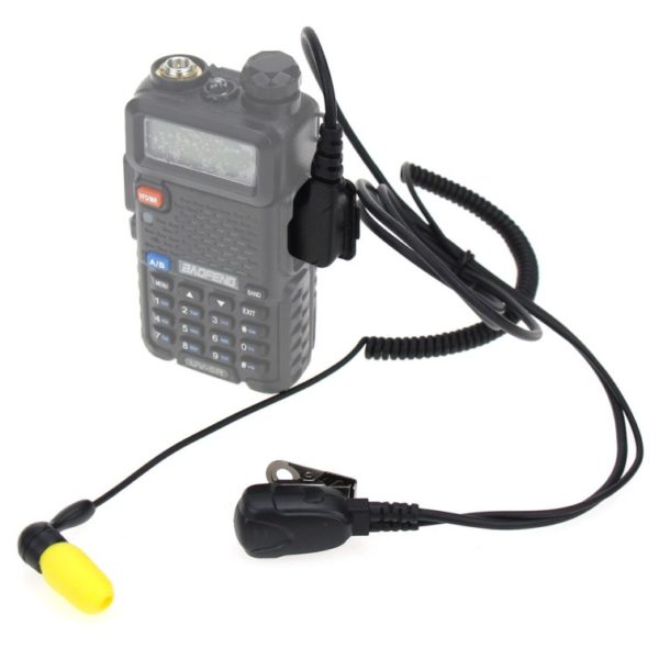 2 Pin Earpiece Microphone PTT Headset for Kenwood Baofeng WOUXUN HYT PUXING TYT Walkie Talkie