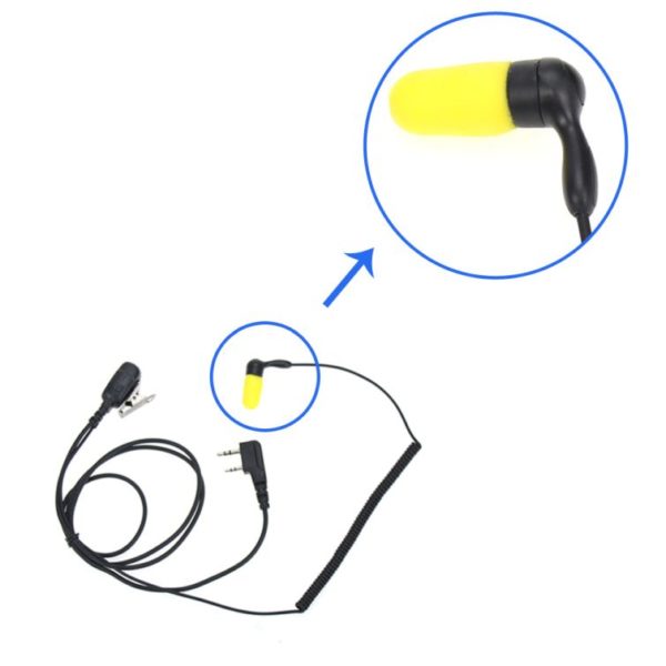2 Pin Earpiece Microphone PTT Headset for Kenwood Baofeng WOUXUN HYT PUXING TYT Walkie Talkie - Image 2
