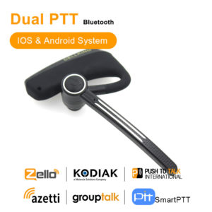 IOS Android phone Two-way Radio Apps Zello Azzeti etc Wireless Bluetooth Dual PTT Headphone