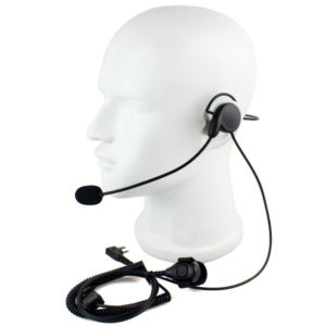 Unilateral Headphone Mic Finger PTT Neckband Earpiece Cycling Field Tactical Headset for Kenwood BAOFENG Walkie Talkie Earphone
