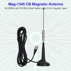 Mag-1345 CB Magnet Antenna For ANYTONE AT-6666 AT-5555N ANYSECU CB-40M CB-27 Citizen Band Radio