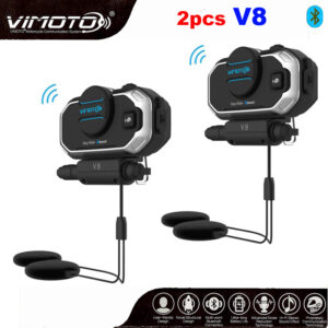 2PCS Vimoto V8 Motorcycle Bluetooth Helmet Intercom Stereo Headset for Cell Phone GPS 2 Way Radio