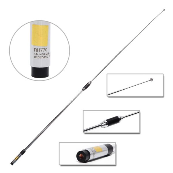 Walkie Talkie Harvest RH770 SMA-Male Dual Band 144/430MHz High Gain Telescopic Antenna - Image 5