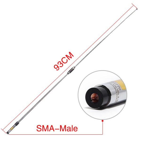 Walkie Talkie Harvest RH770 SMA-Male Dual Band 144/430MHz High Gain Telescopic Antenna - Image 6