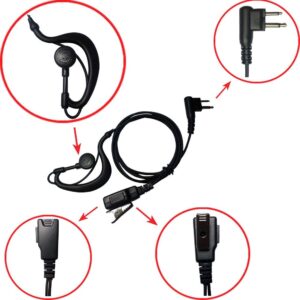 2pcs G-Shape PoliceHeadset Mic PTT For Motorola cls1110 cls1410 cp200 gp2000 cls1450 CP040