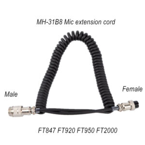 Yaesu FT847 FT920 FT950 FT2000 FT1000 etc MH-31B8 8-pin Microphone Converter Adapter Extension Cable