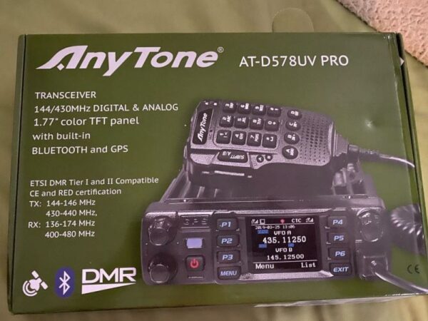 Anytone AT-D578UVPRO 50W DMR Digital Mobile Radio Dual Band Walkie Talkie with GPS APRS Bluetooth - Image 2