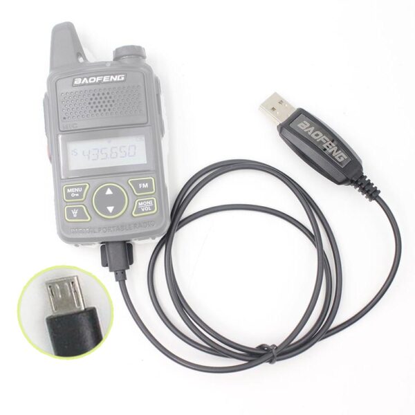 Original BAOFENG USB Programming Cable For BAOFENG BF-T1 UHF 400-470mhz Mini Walkie Talkie