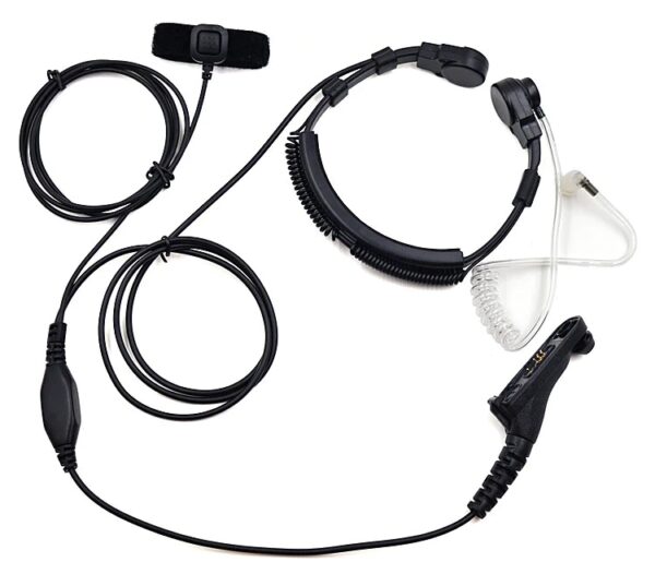 2Pcs Military Throat Mic Headset Finger PTT for Motorola DP4400 DP4401 DP4600 DP4601 etc Walkie Talkie - Image 2