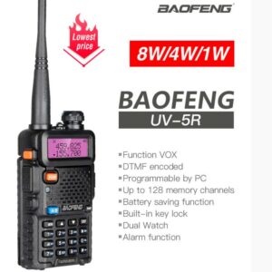 Baofeng UV-5R Upgraded 8W Dual Band Walkie Talkie