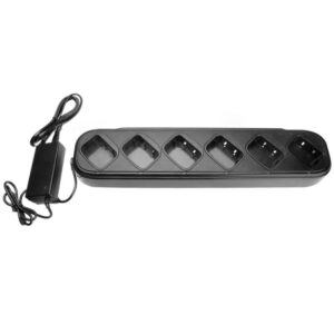 Six-Way Docking Charger With AC Adapter for UV-9R Plus BF-A58 BF-9700 UV-5RWP UV-XR Walkie Talkie