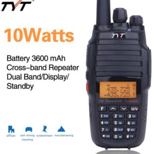 TYT TH-UV8000D Radio with Speaker Microphone Car Charger Programming Cable Security Headset High Gain Antenna