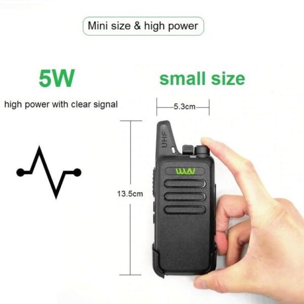 2pcs WLN KD-C1 Mini Walkie Talkie  - Image 2