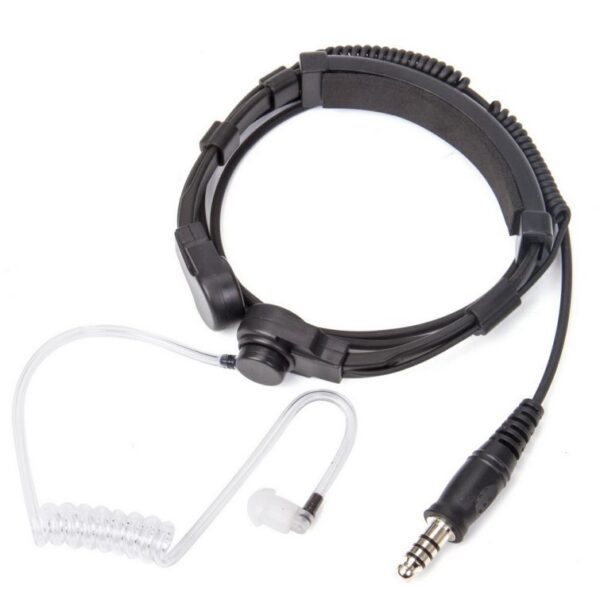 Kenwood Radio Heavy Duty U94 PTT Neck Throat Mic with Tactical Air Tube Headset - Image 2