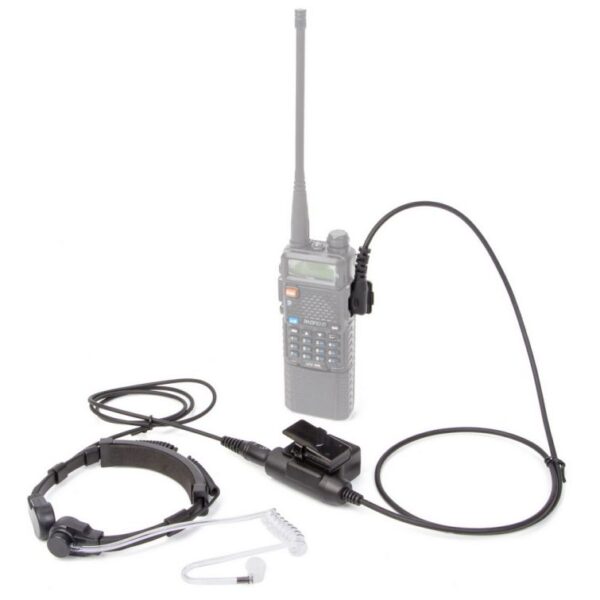 Kenwood Radio Heavy Duty U94 PTT Neck Throat Mic with Tactical Air Tube Headset
