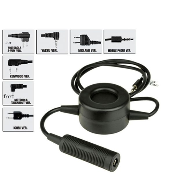 Element Headphone PTT Military Headset Adaptor for Kenwood Yasue Motorola Icom Radio