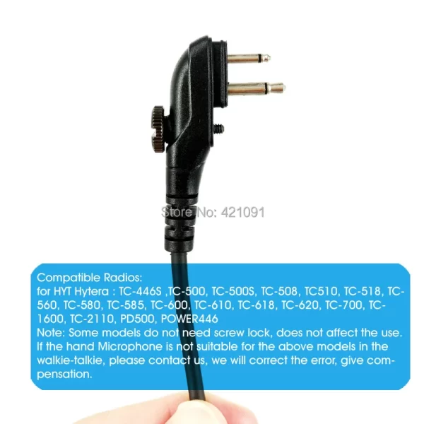 Handheld Speaker Microphone PTT for HYT Hytera TC-700 TC-610 TC-620 TC-500 TC-518 TC-580 TC-446S TC-600 TC-618 Walkie Talkie - Image 6