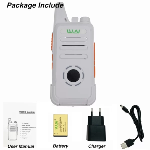 2PCS New WLN KD-C1plus Mini Walkie Talkie KD-C1 plus UHF 400-470MHz Slim Transceiver Two Way Radio KD-C1 Upgraded - Image 2