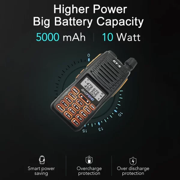 Baofeng GT-5 V2 Newest 30KM Max 10W Powerful 2 Way Ham Radios  - Image 3