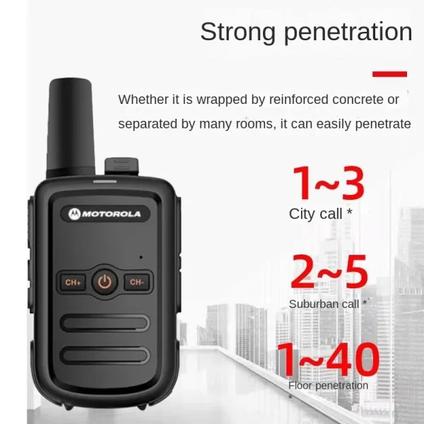 Motorola PT858 Mini Professional Radio 16 Channels UHF 400-470MHz Wireless FM for Outdoor, Camping - Image 4