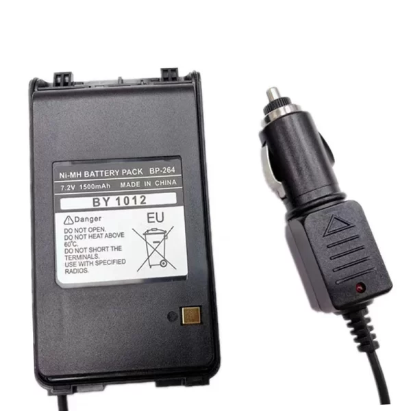 BP264 12/24V Car Charger Battery Eliminator Adapter For ICOM IC-V80 IC-V80E IC-F4001 IC-F4008 IC-T70E IC-F3002 Radio for BP-264 - Image 3