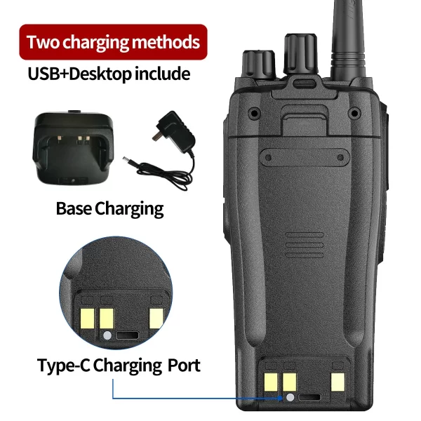 BaoFeng BF-1909 12W 4800mAh UHF 400-470MHz High Power Type C Charging Long Range Portable  Radio - Image 2