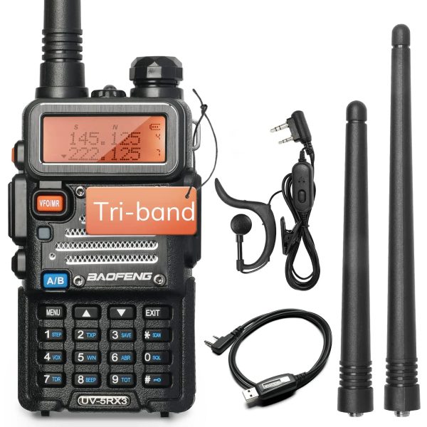 Three Bands Baofeng UV-5RX3 VFO Long Range Ham Radio