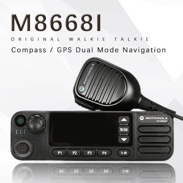 Motorola XIR M8668i Digital Mobile Transceiver Dual Mode Color Marine Car Radio 25W 40W DMR Compass GPS Dual-Mode Navigation Car Two Way Radio