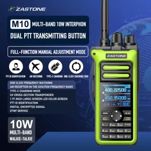 ZASTONE M10 10W AM Air Aviation Band High Power Handheld Walkie Talkie