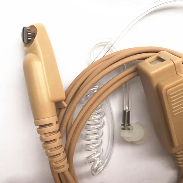 Beige Flesh Color Covert Acoustic Tube Headset Mic for Motorola GP328Plus GP344 GP388 GP688 Two Way Radio - Image 3