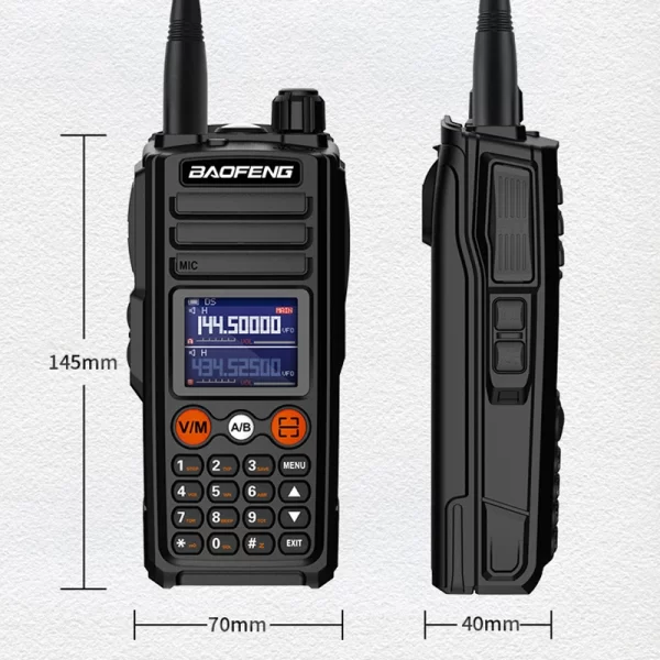 BAOFENG UV-27L Handheld Analogue Radio Tri-Band UHF VHF 999CH NOAA Type-C Charging - Image 5