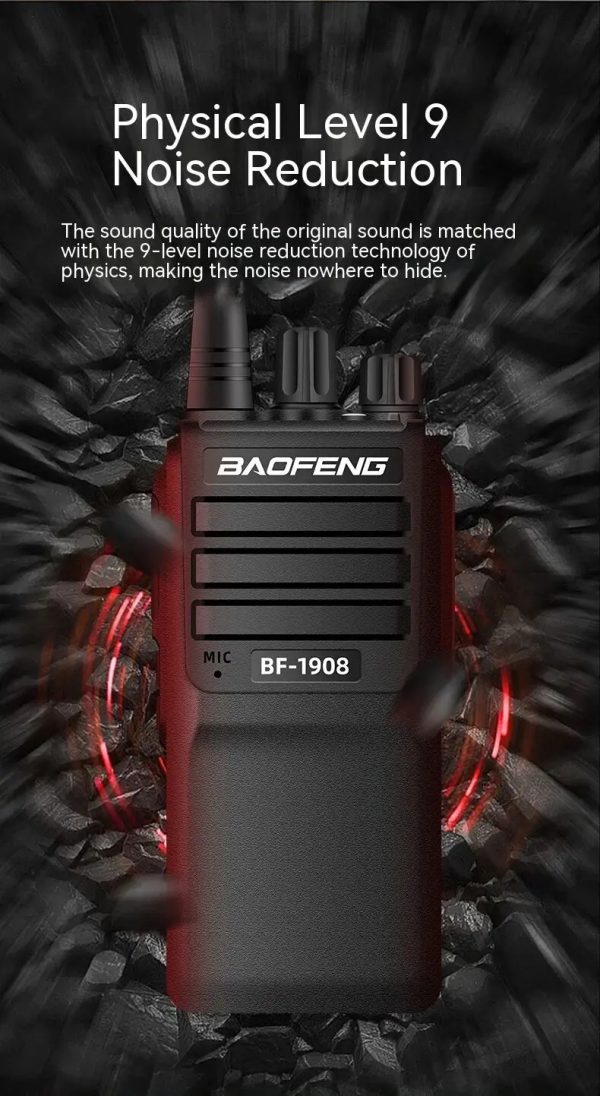 Baofeng BF-1908 Professional Real eHigh Power Wireless Handheld Walkie Talkie for construction site security - Image 4