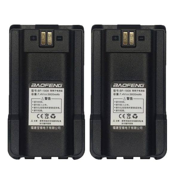 BAOFENG BF-1908 Battery 3800mAh TypeC/USB Rechargable Battery For BF-1909 Portable Radios Replacement Parts