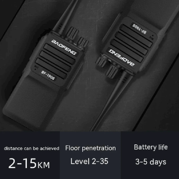 Baofeng BF-1908 Professional Real eHigh Power Wireless Handheld Walkie Talkie for construction site security - Image 5