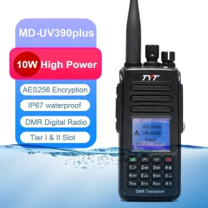 2pcs/lot TYT MD-UV390 PLUS AES256 Encryption DMR Digital Radio IP67 Waterproof Dual Band 136-174&400-480mhz