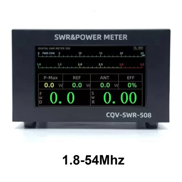 CQV-SWR-508 1.8-54MHz 200W SWR & Power Meter Digital PWR SWR Meter with 4.3" Color Touch Screen