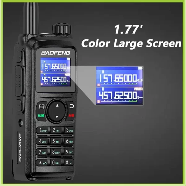 UV-28 Pro Max Baofeng UV 28 Walkie Talkies 5-10km 10W Tri Band USB C Charging NOAA 999CH UV-28L Long Range FM Ham Radio - Image 3
